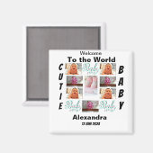 Aangepaste nieuwe baby 11 Foto Collage Magneet (Voorkant / Achterkant)