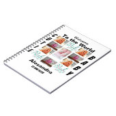 Aangepaste nieuwe baby 11 Foto Collage Notitieboek (Linkerzijde)