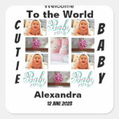 Aangepaste nieuwe baby 11 Sticker voor Photo Colla (Voorkant)