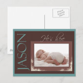 Aangepaste nieuwe baby aankondiging (Voorkant / Achterkant)