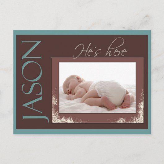 Aangepaste nieuwe baby aankondiging (Voorkant)