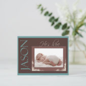 Aangepaste nieuwe baby aankondiging (Staand voorkant)