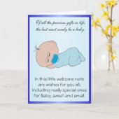 Aangepaste nieuwe baby baby kaart (Gele Bloem)