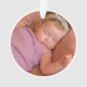 Aangepaste nieuwe baby foto ornament