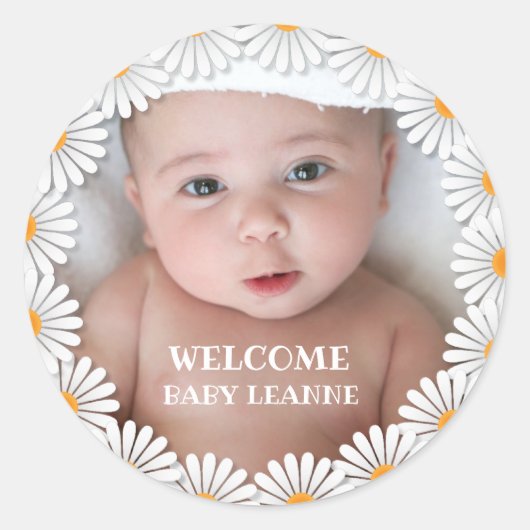 Aangepaste nieuwe baby ronde sticker (Voorkant)