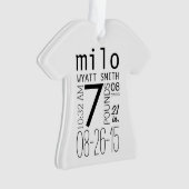 Aangepaste nieuwe baby voeg naamverjaardag toe ornament (voorkant)