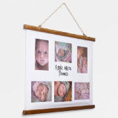 Aangepaste nieuwe babyfoto's wandelen hangend wandkleed (Gebogen)