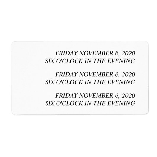 Aangepaste 'nieuwe datum' stickers voor Michelle (Voorkant)