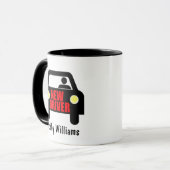 Aangepaste nieuwe drivers licentie koffie Mok (Voorkant links)