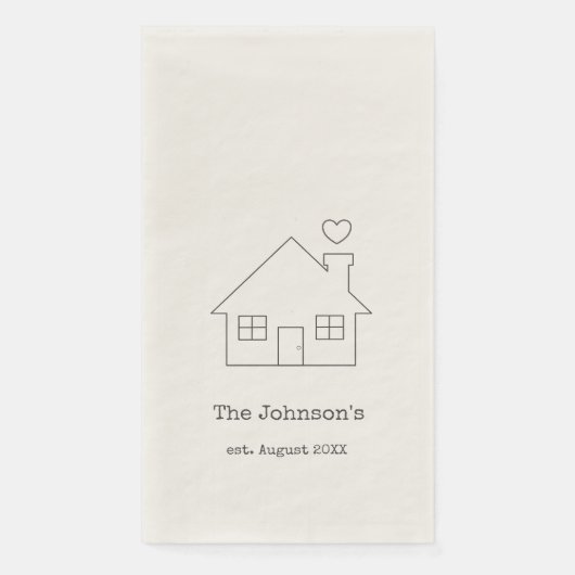Aangepaste nieuwe familie huis papier servet (Voorkant)