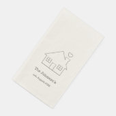 Aangepaste nieuwe familie huis papier servet (Hoek)