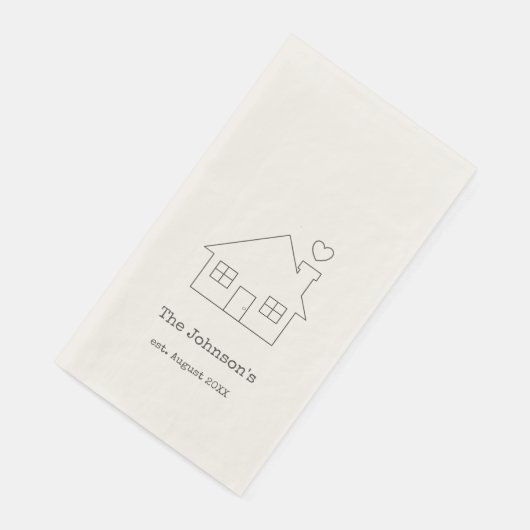 Aangepaste nieuwe familie huis papier servet (Hoek)