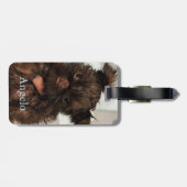 Aangepaste nieuwe foto van Pet Puppy Dog 2 Bagagelabel (Achterkant horizontaal)