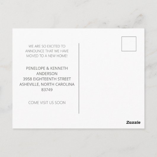 Aangepaste Nieuwe Home Botanical We hebben Sjabloo Briefkaart (Achterkant)