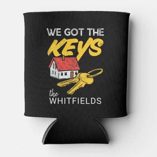 Aangepaste nieuwe Home Eigenaars Housewarming Part Blikjeskoeler (Voorkant)