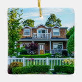 Aangepaste nieuwe Home Foto Client Gift w Company  Keramisch Ornament (Voorkant)