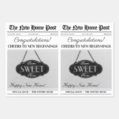 Aangepaste Nieuwe Huis Gift Housewarming Bloem Boe Inpakpapier Vel (Voorkant 2)