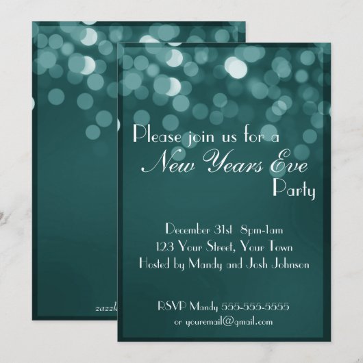 Aangepaste nieuwe jaren kaart (Voorkant / Achterkant)