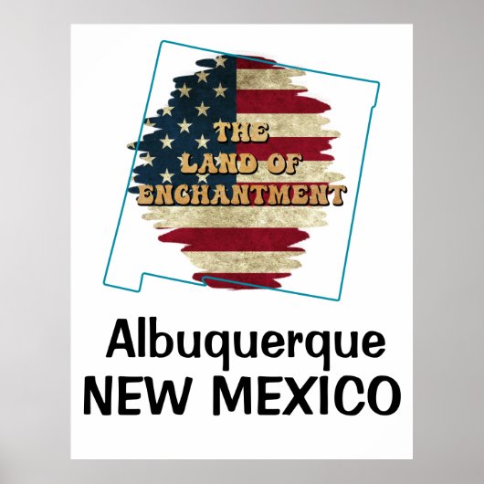 Aangepaste nieuwe Mexico-status Poster (Voorkant)