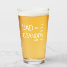 Aangepaste nieuwe opa glas