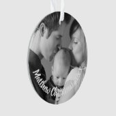 Aangepaste nieuwe ouders Baby Fotovakantie Ornament (voorkant)