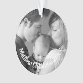 Aangepaste nieuwe ouders Baby Fotovakantie Ornament (voorkant)