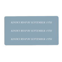 Aangepaste 'nieuwe RSVP date' stickers voor Michel