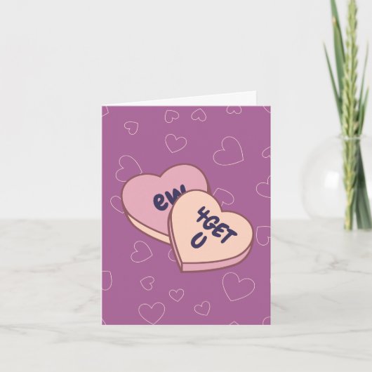 Aangepaste nieuwe Snoep hartfunctie Moderne Valent Feestdagen Kaart (Voorkant)