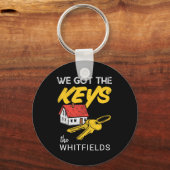 Aangepaste nieuwe thuiseigenaren die overeenkomen sleutelhanger (Voorkant)