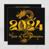 AANGEPASTE NIEUWJAAR EVENEMENTEN JAAR VAN DE DRAGO KAART (Voorkant / Achterkant)