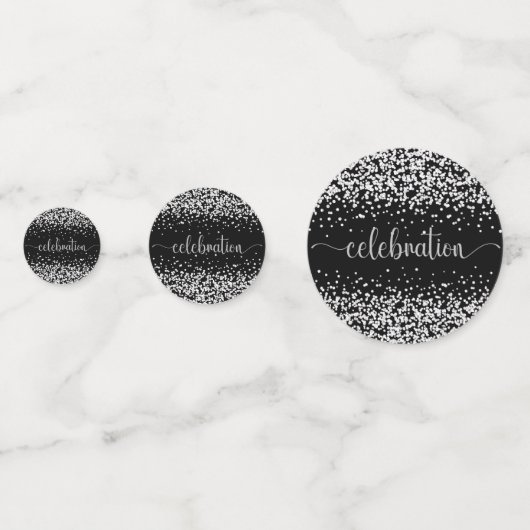 Aangepaste Nieuwjaar glitter confetti (Achterkanten)