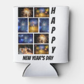 Aangepaste nieuwjaarsdag 9 Foto Collage Blikjeskoeler (Voorkant)