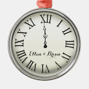 Aangepaste nieuwjaarsdag metalen ornament