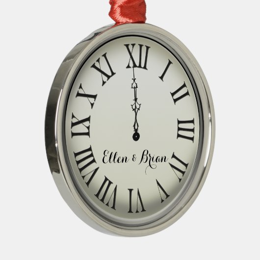 Aangepaste nieuwjaarsdag metalen ornament (Rechts)