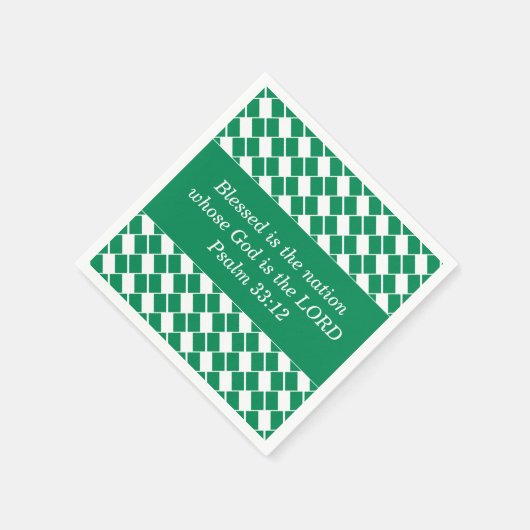 Aangepaste NIGERIA FLAG Christelijk Servet (Hoek)