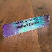 Aangepaste Night Sky Neon Lights Naambordje (Zijkant)