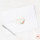 Aangepaste Nikkah Shaadi Islamitische Trouw Bloem Ronde Sticker (Envelop)