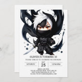 Aangepaste Ninja Avontuur Verjaardag Kaart (Voorkant / Achterkant)