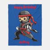 Aangepaste Ninja Fleece Blanket Deken (Voorkant)