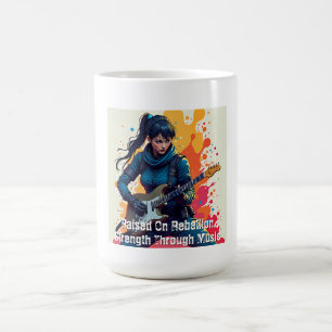 Aangepaste Ninja Girl Gitarist Art Inspirerend Koffiemok