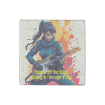 Aangepaste Ninja Girl Gitarist Art Inspirerend