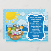 Aangepaste Noah's Ark Baby shower Uitnodiging (Voorkant / Achterkant)