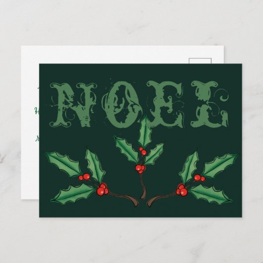 Aangepaste Noel Kerst Briefkaarten (Voorkant / Achterkant)
