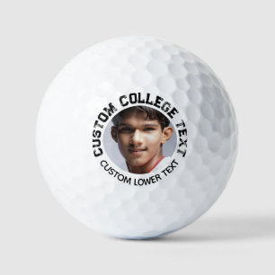 Aangepaste noodlijdende college tekst foto golfbal golfballen