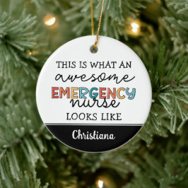 Aangepaste noodverpleegster Funny Geweldige verple Keramisch Ornament