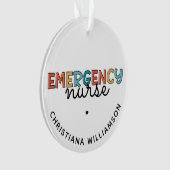 Aangepaste noodverpleegsters of verpleegkundige pe ornament (voorkant)