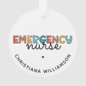 Aangepaste noodverpleegsters of verpleegkundige pe ornament (achterkant)