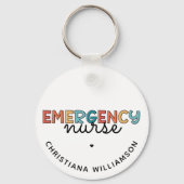 Aangepaste noodverpleegsters of verpleegkundige pe sleutelhanger (Voorkant)