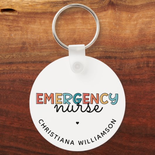 Aangepaste noodverpleegsters of verpleegkundige pe sleutelhanger (Voorkant)