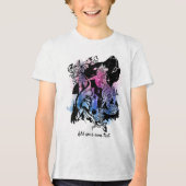 Aangepaste Noord-Amerikaanse Coyote Art | Roze Paa Tri-Blend Shirt (Voorkant)